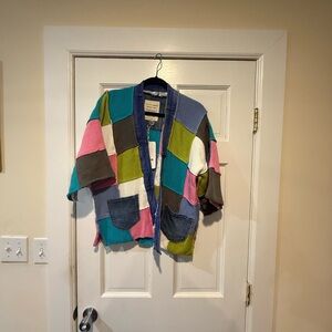 Colorful Patchwork Cardigan for Men
